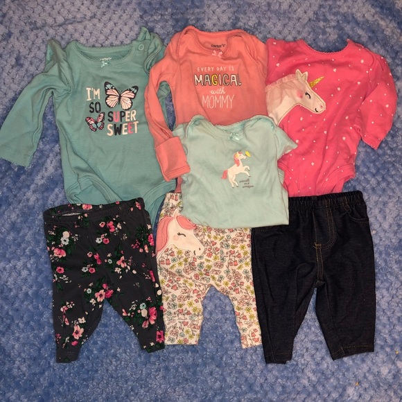 NWOT Carters Newborn 3 outfits! 7 pcs - Picture 1 of 6